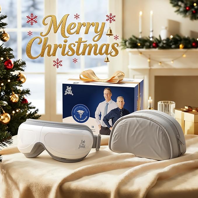 BOB AND BRAD Eye Massager FSA Eligible/HSA Eligible, EyeOasis 2 Heated Eye Mask for Migraines with Music, Smart Migraine Massager Reduce Dry Eyes Improve Sleep, Christmas Birthday Gifts for Women Men