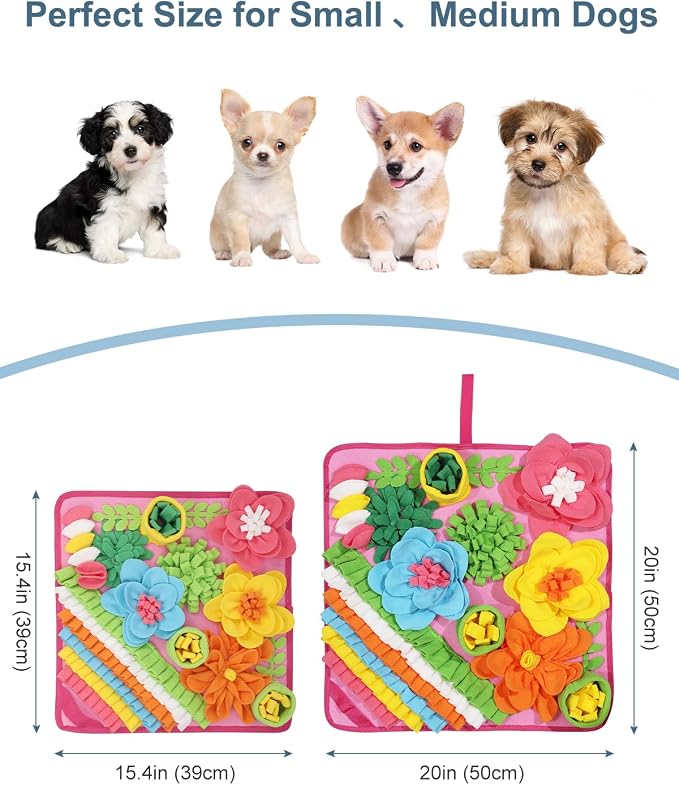 Snuffle Mat for Dogs, 20in Felt Wool for Medium/Large Pets, Dog Puzzle