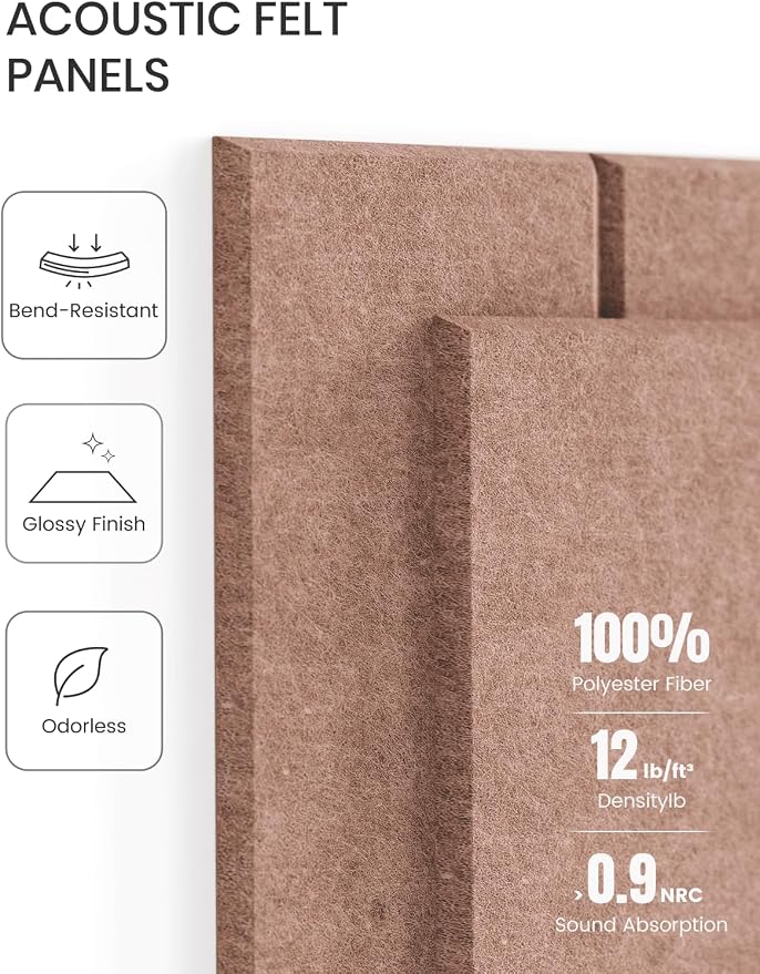 Fluxynara 48" x 36" Large Felt Bulletin Board, Terracotta | 12 Pack Cork Board Alternative with 60 Safe Adhesive Tabs, Pin Boards for Wall Decor, Home, Office, Classroom,Dorm