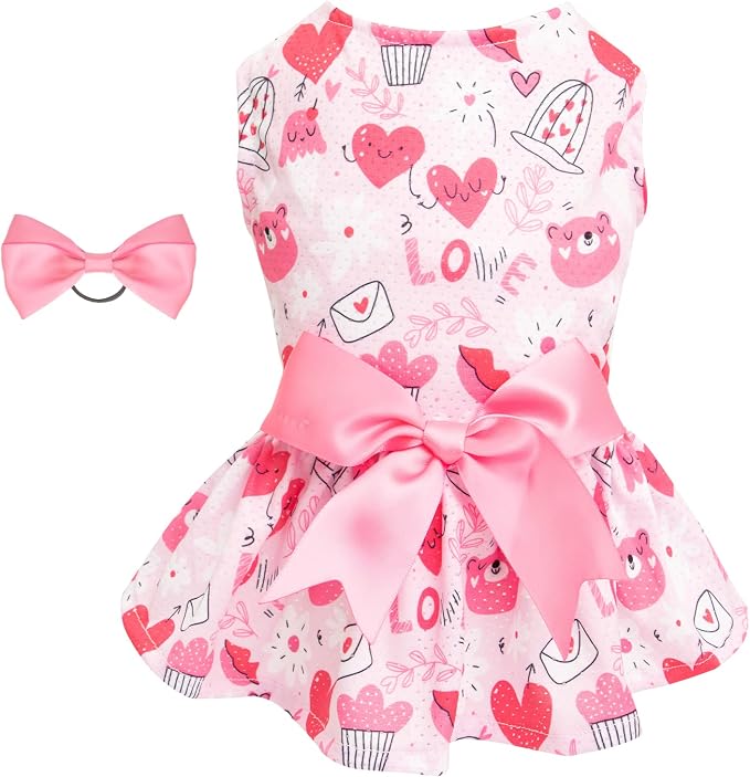 CuteBone Dog Mesh Dress Puppy Sundress Pet Outfit Summer Fashion for Small Dogs Girl Cat Clothes