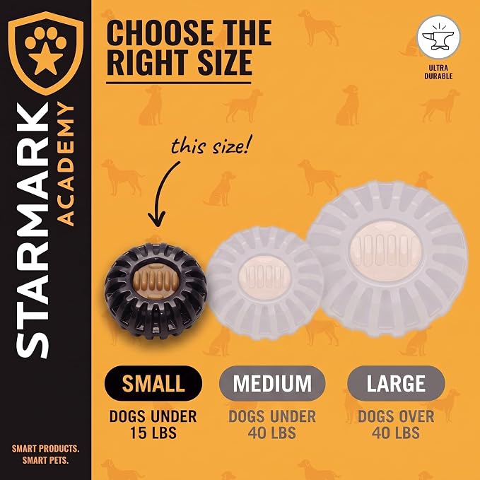 Starmark Everlasting Treat Wheeler Dog Chew Toy Small For Dogs under 15 pounds