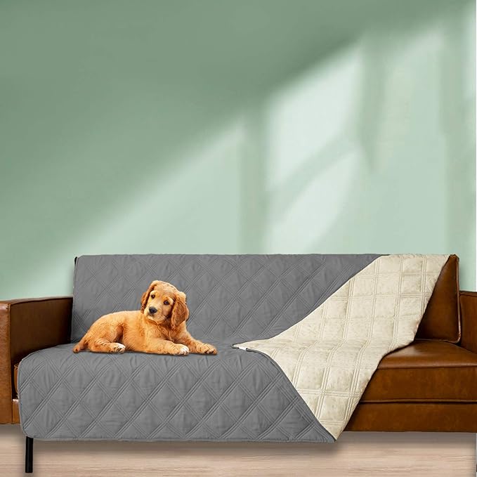 Ameritex Waterproof Dog Bed Cover Pet Blanket with Anti-Slip Back for Furniture Bed Couch Sofa (Pack of 3)