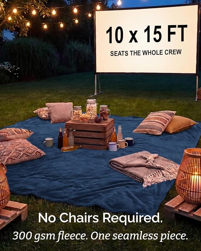 Ultra Soft Fleece Blanket Giant Blanket Size - Flannel Fleece Luxury Blanket - Lightweight for Couch Bed Chair - Thick, Warm and Breathable - All Season Cozy, Navy