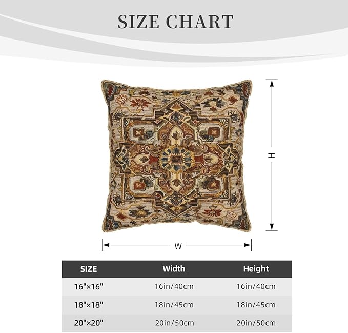 Terracotta Gold Vintage Velvet Pillow Covers 20x20 Inch Tan Brown Khaki Bohemian Tapestry Carpet Throw Pillows for Couch Soft Cushion Covers Pillowcase Aztec Boho Rug Pillow Cases for Bed Living Room