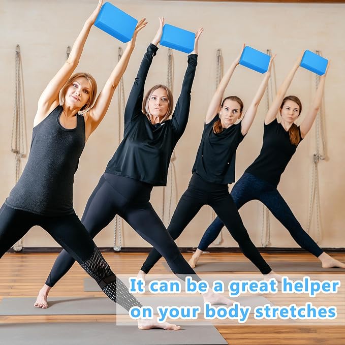 Honoson 20 Pcs Yoga Blocks Bulk 9''x6''x3'' High Density EVA Foam Blocks for Exercise Pilates Meditation, Lightweight Non-slip Surface, Improve Strength Balance Flexibility