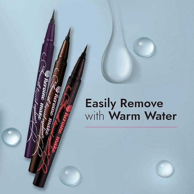 Heroine Make Smooth Liquid Eyeliner Super Keep, Smudge-Proof Liquid Eyeliner & Easy to wash off with warm water Doesn't Blur, Even After Tears, Bitter Brown