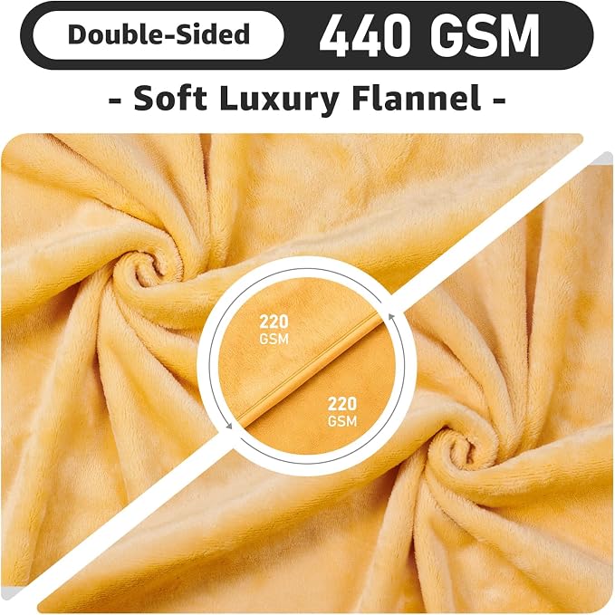 LOOBANI Waterproof Puppy Blanket for Dog Crate, 30"x40", Yellow | Ideal for Small Medium Dogs Cats Bed, Double-Side Flannel Reversible, Liquid Pee Proof Stain-Proof for Furniture Protection