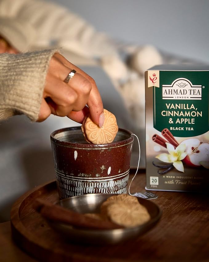 Ahmad Tea Vanilla, Cinnamon, Apple 20 Count (Pack of 6)