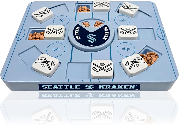 Pets First NHL Seattle Kraken Large Puzzle Toy, New Size, Interactive Dog Treat & Slow Feeding Toy