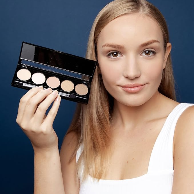 Juwel Cosmetics Eye Shadow Palette, Talc-Free Highly Pigmented Pressed Powder, Eye Makeup Palette that Blends Perfectly, 5 Shades of Paraben-Free and Sulfate-Free Eyeshadow, One the Rocks