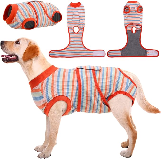 Kuoser Recovery Suit for Dogs Cats, Soft Dog Surgery Suit Female Male Spay | Professional Dog Onesie for Surgery, Substitute E-Collar & Cone, Prevent Licking Dog surgical suit Pet Neuter Suit