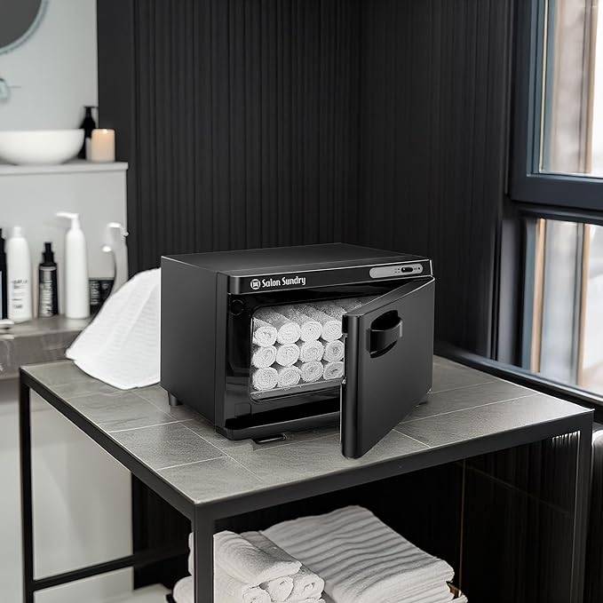 Salon Sundry Professional Hot Towel Warmer Cabinet - Facial Spa and Salon Equipment - Black