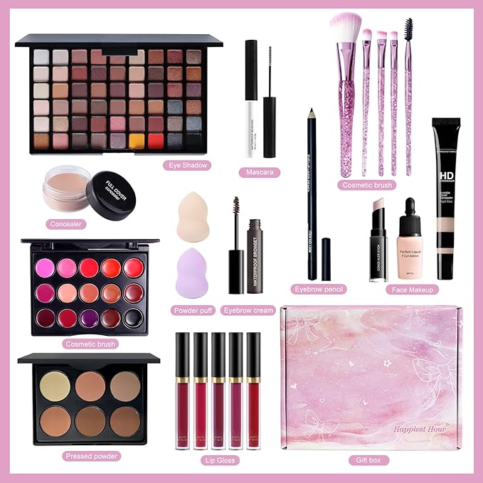 Makeup Set Full Kit for Girls Teens Women,makeup kit for teens,Beginner Make up Sets,Christmas Makeup Gift Set,makeup kits for women,All in One Make up Kit
