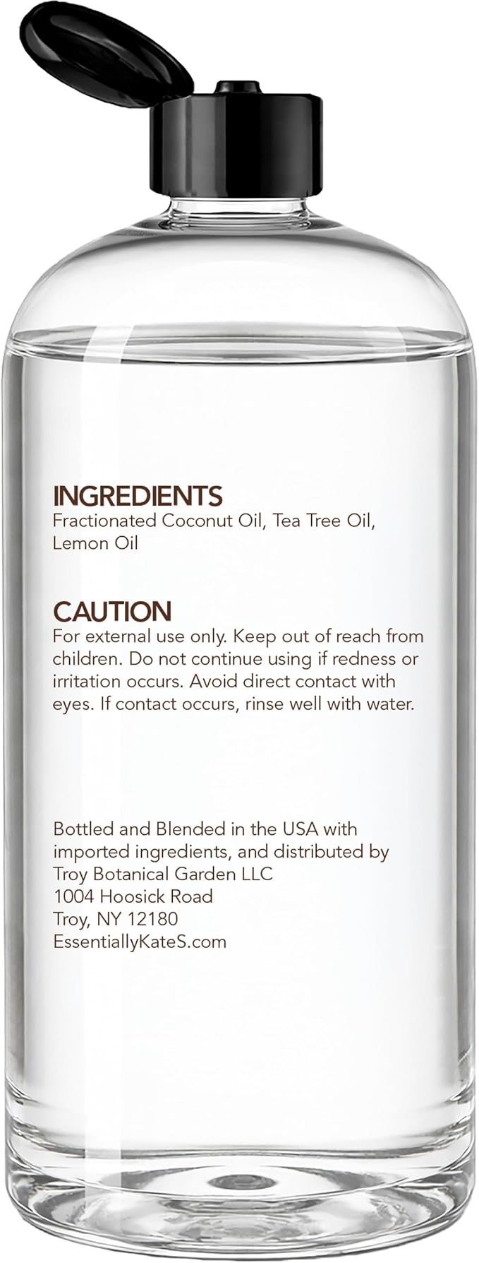 Aromatherapy Massage Oil – Tea Tree & Lemon – Lightweight, Non-Greasy Body Oil with Fractionated Coconut Oil – Fresh, Clean, Energizing – 8 fl oz
