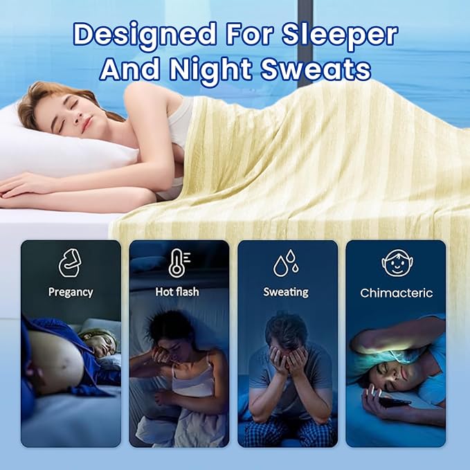 Cooling Blanket for Hot Sleepers Cold Summer Blanket Throw 50"x70" | Cold Summer Bed Blanket Keeps Cool for Night Sweats, Soft Lightweight Breathable Sofa Blankets for Kid Adults