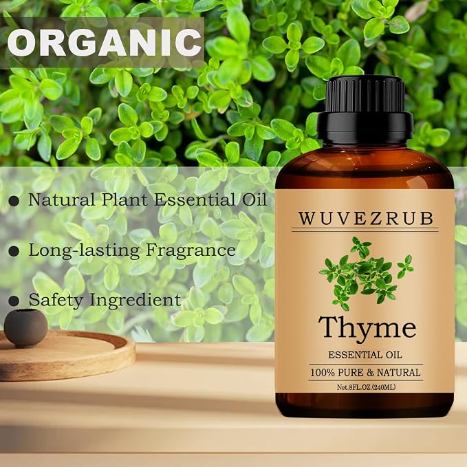 Thyme Essential Oil 240ML, 100% Pure and Natural for Aromatherapy Diffuser - 8 Fl Oz