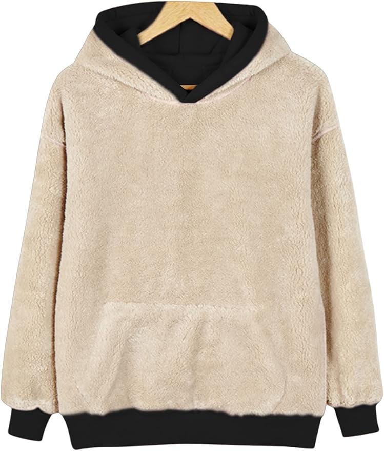 Yeokou Women's Winter Hoodies Pullover Sherpa Fleece Warm Heavyweight Sweatshirt