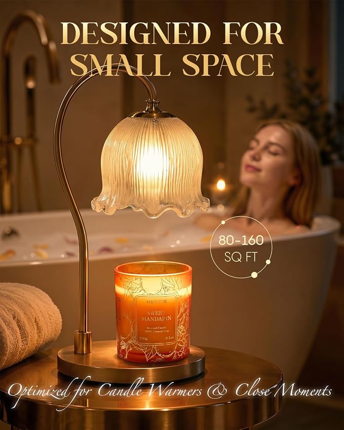 M&SENSE Coconut Soy Candle, 8.1oz Gilded Glass Summer Island | 42H Slow Burn, Natural Soy Wax, Gilded Glass, Tropical Coconut, Sensitive-Friendly
