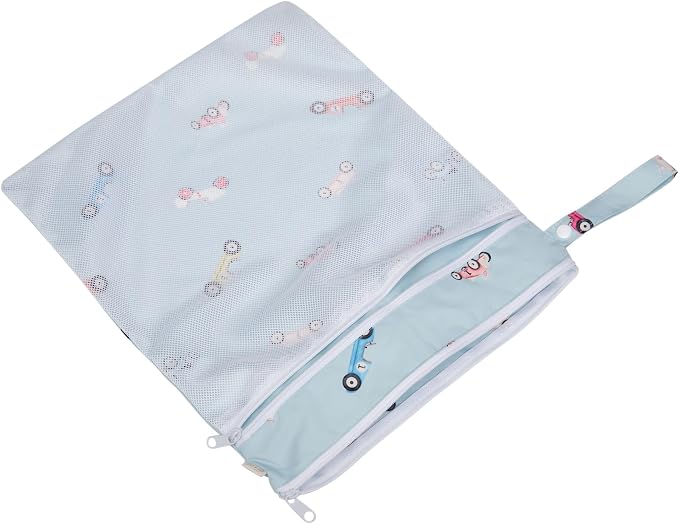 Ali+Oli Wet Dry Bag, Dual Compartment, Water Resistant, Baby Gear | Swimwear storage, Stroller attachment, Daycare essentials, Clothing separation, Travel organization, Reusable