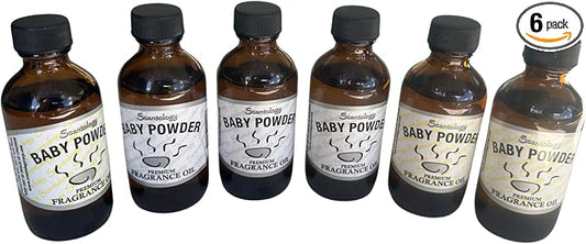 "Scentology Essential Oil for Diffuser Aromatherapy Home Fragrance Premium Quality 100% Oil Big 2OZ Meditation Scented Oils Baby Powder Fragrance in a Package of 3 or 6 Bottles per Fragrance." (6)