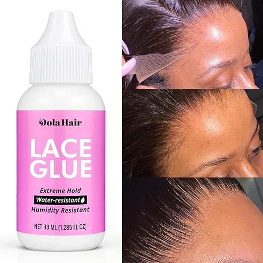 Dolahair Lace Glue Kit - Complete Set with Lace Tint Mousse, Wig Installation & Melting Spray (Dark Brown)