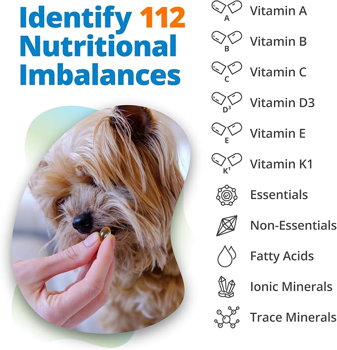 5Strands Pet Nutritional Imbalance & Food Intolerance & Environmental Sensitivity Test, At Home Hair Analysis for Dogs & Cats, Identify Nutrient Gaps & Dietary Stressors, Results in 4 Days