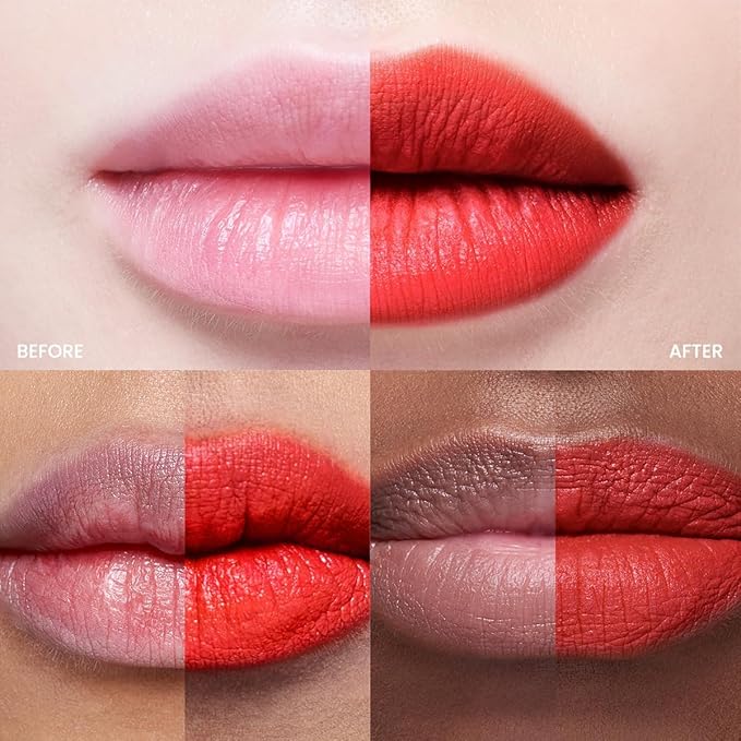 Peripera Ink the Velvet Lip Tint - High Pigment Color, Longwear, Weightless, Not Animal Tested, Gluten-Free, Paraben-Free (008 SELLOUT RED)