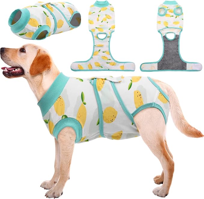 Kuoser Recovery Suit for Dogs Cats, Soft Dog Surgery Suit Female Male Spay | Professional Dog Onesie for Surgery, Substitute E-Collar & Cone, Prevent Licking Dog surgical suit Pet Neuter Suit