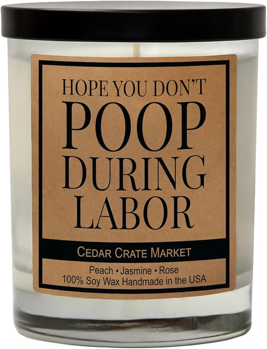 Cedar Crate Market - Pregnancy Must Haves, New Mom Gifts, Mothers Day, New Mom Candle for Women, Funny Baby Shower, Pregnancy Gifts for Expecting Mama, Gender Reveal, Scented Soy Candle Made in USA