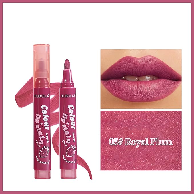Matte Lip Stain Pen - Transfer Proof & Waterproof Lip Liner, Velvety Smooth, Highly Pigmented Full Coverage, All Day Wear (0.12 fl.oz)