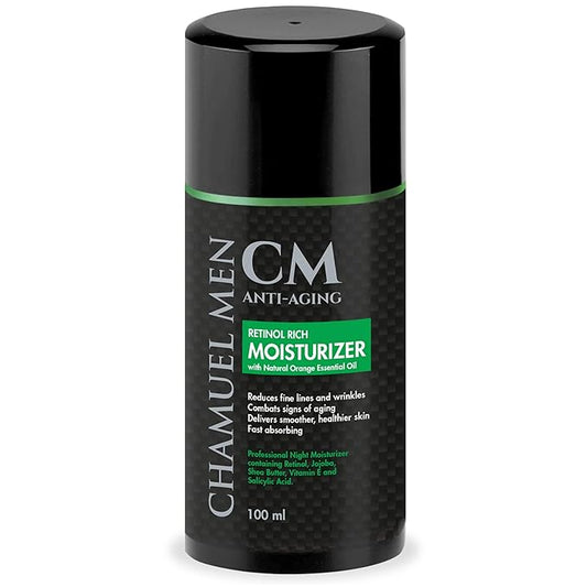Daily Face Cream for Men with 2.5% Retinol Anti-Aging Moisturizer for Fine Lines, Dark Spots, and Wrinkles - Overnight Lotion