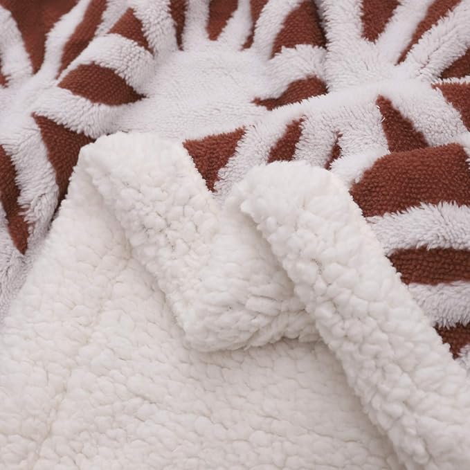 LOMAO Sherpa Fleece Blanket Gifts for Mom Dad Cozy Soft Throw Blanket for Women Men Birthday Gifts Dual Sided Couch Sofa Bed Blanket (Brown, 60''x80'')