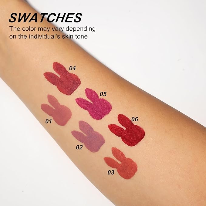 YOUNG VISION 6 Pc Matte Nude Liquid Lipstick Set - Long-Lasting & Pigmented Shades, Lip Gloss Bundle Gift Collection for Girls/Women