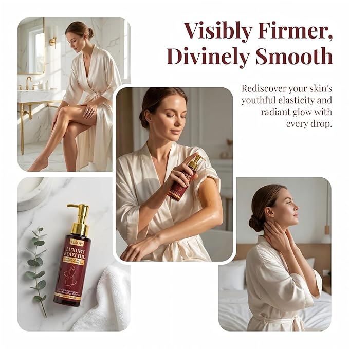 Body Firming Oil for Women - Fast-Absorbing Hydration & Skin Tightening Treatment for Arms, Legs, Stomach - Non-Greasy Post-Shower Glow Remedy Firming care to enhance skin elasticity.120ML- 2PCS