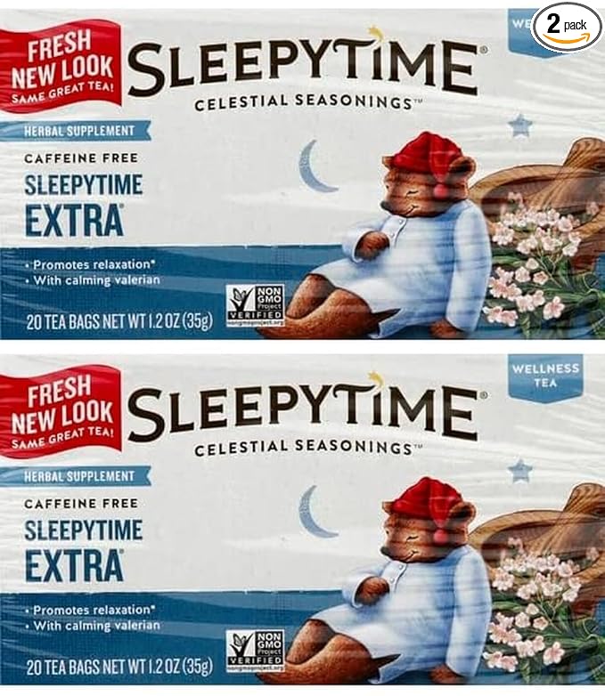 Celestial Seasonings Herbal Tea, Sleepytime Extra, 20 Count- Pack of 2