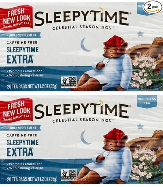 Celestial Seasonings Herbal Tea, Sleepytime Extra, 20 Count- Pack of 2