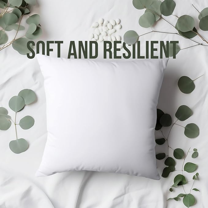 Utopia Bedding Throw Pillows, 20x20 Pillow Inserts, Pack of 1, White | Down Alternative Throw Pillow Inserts, Couch Pillows for Indoor Decor, Plush & Supportive, Decorative Cushion for Sofa, White