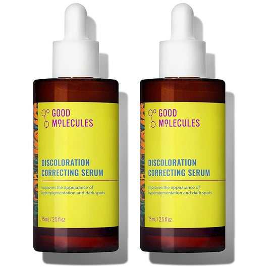 Good Molecules Discoloration Correcting Serum Pack 2 – 75 ml / 2.5 fl oz Each | Lightweight Facial Serum with Tranexamic Acid & Niacinamide for Even-Looking Skin
