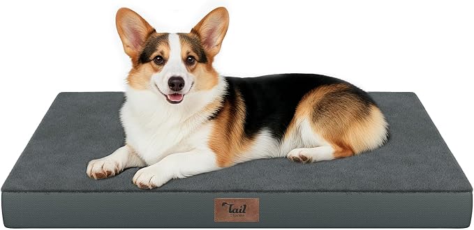 Outdoor Waterproof Orthopedic Dog Bed for Large Dogs | Egg Crate Foam for Joint Support, TPU Waterproof Layer, Machine Washable 1680D Oxford Cover, 36 x 27 Inch, Up to 65 lbs