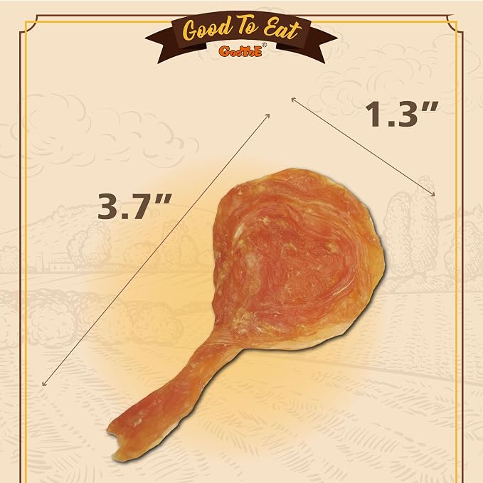 Gootoe Turkey Tendons, Dog Treats for Small Breeds, Lollipop (S), 5 Counts