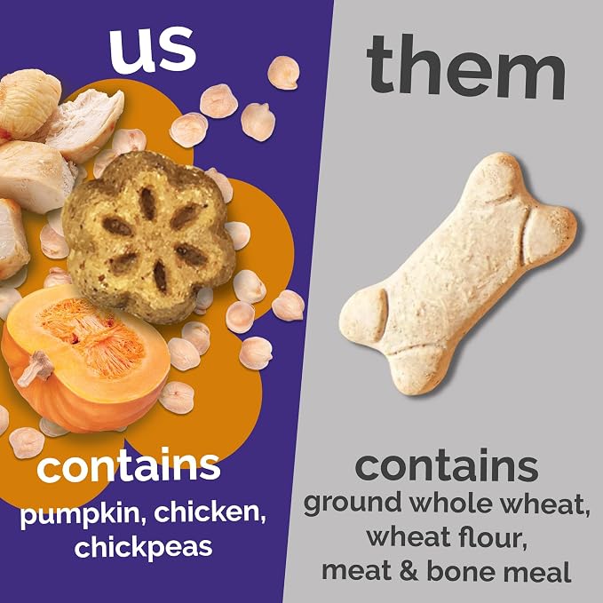 Fruitables Skinny Minis Soft & Chewy Dog Training Treats, Low Calorie Chicken & Pumpkin Recipe, Bite-Sized Rewards for Puppies & Adult Dogs, No Wheat Corn or Soy, Made in USA, 5 oz
