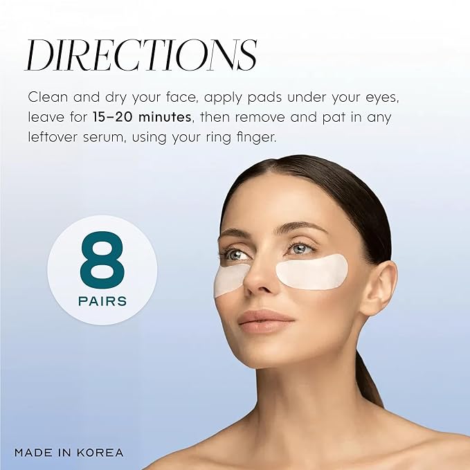 Hyaluronic Acid & Retinol Under Eye Patches – Hydrating & Firming Eye Pads For Puffiness, Dark Circles & Wrinkles – Dermatologist Tested, Anti-Aging, Korean Skin Care – Vegan – 8 Pairs