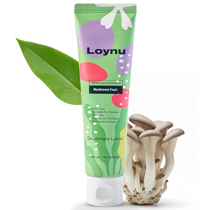 Advanced Hydration Deodorant Lotion – All-Day Odor Control, Gentle Hypoallergenic Formula with Mushroom Extract Formula, Aluminum-Free, Paraben-Free