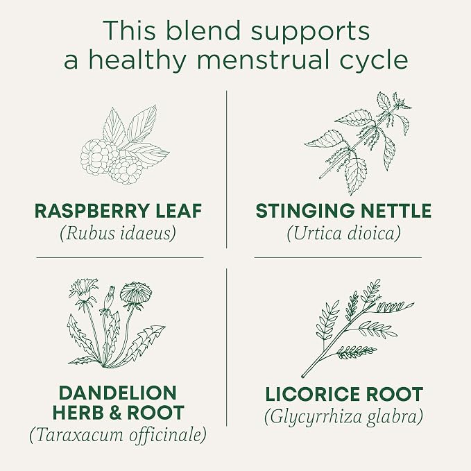 Traditional Medicinals Tea, Organic Healthy Cycle, Supports Healthy Menstrual Cycles, Includes Spearmint,16 Tea Bags