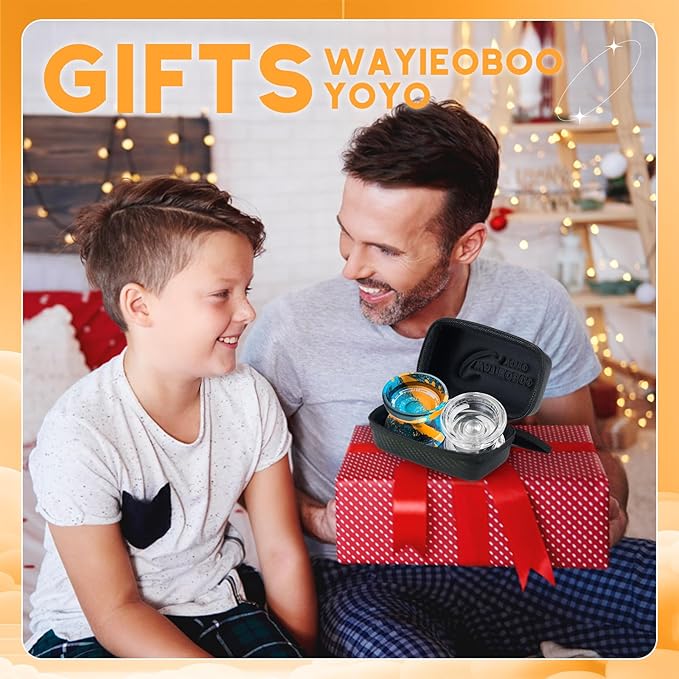 WATIEOBOO Yo-Yo 2-Piece Set P02 Crystal yo yo and M18 Camouflage Metal yo-yo, Suitable for Professional yoyo Players and Yoyo Beginners, with a Free yoyo Accessories Gift Bag