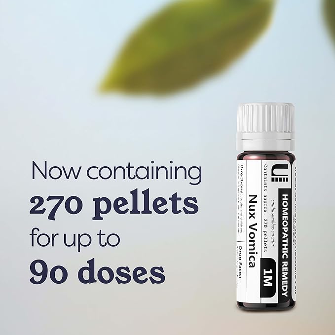 Nux Vomica 1M Homeopathic Remedy, 270 Pellets