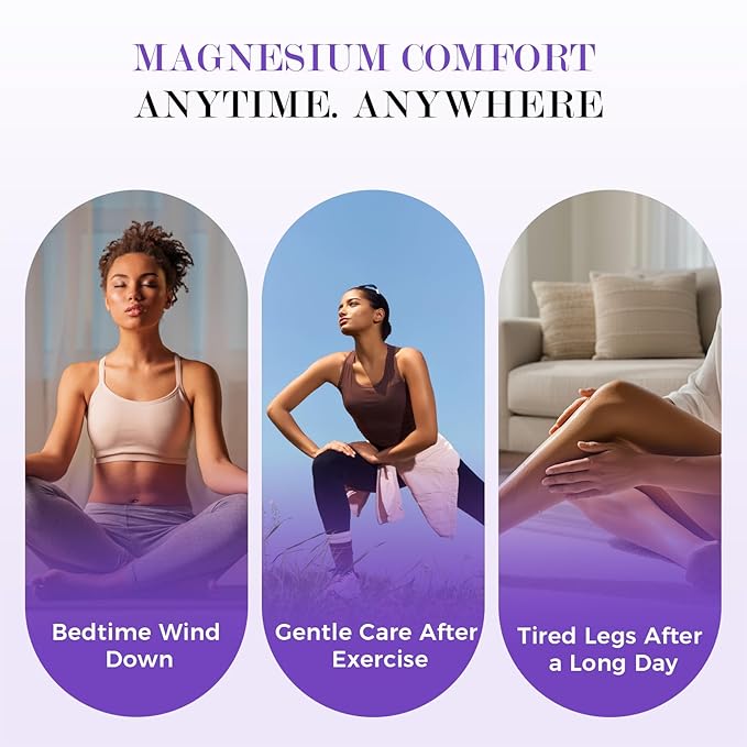 Magnesium Body Cream – Night Cream for Relaxation & Restful Body Comfort with Magnesium, Aloe, Shea Butter & Botanical Extracts | Non-Greasy, Fast-Absorbing, Gentle Texture