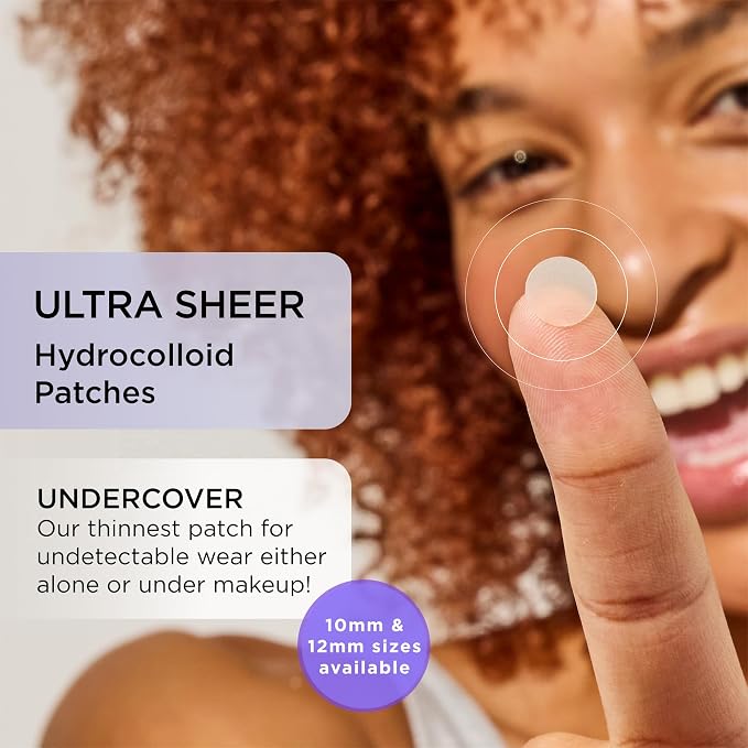 ZitSticka Undercover Invisible Pimple Patches for Face and Body - Ultra-Thin Hydrocolloid Acne Patches for Zits & Blemishes - Fast-Acting & Effective - 36 Count