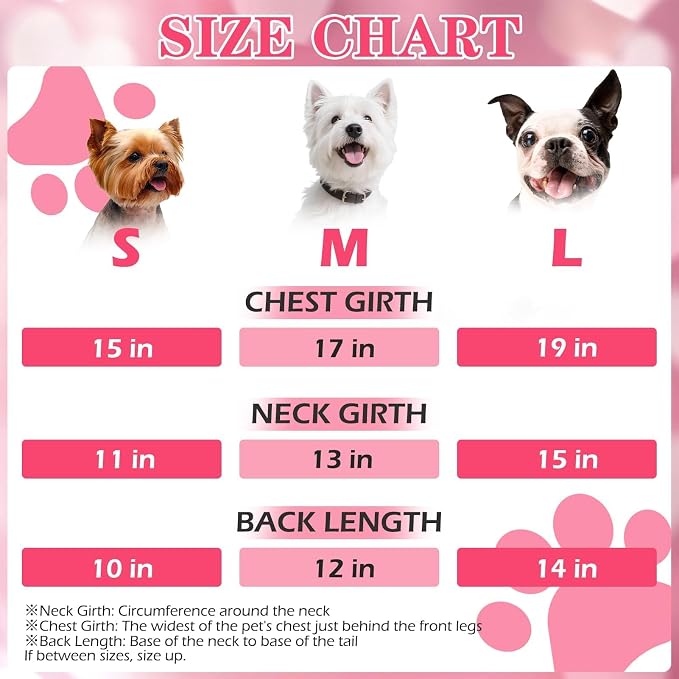 Fleece Dog Sweater - Valentine's Day Romantic Heart Dog Jacket, Winter Coat Vest with 2 D-Rings for Leash, Warm Pet Cold Weather Clothes Sweatshirt Outfits for Puppy Boys or Girls Pink S