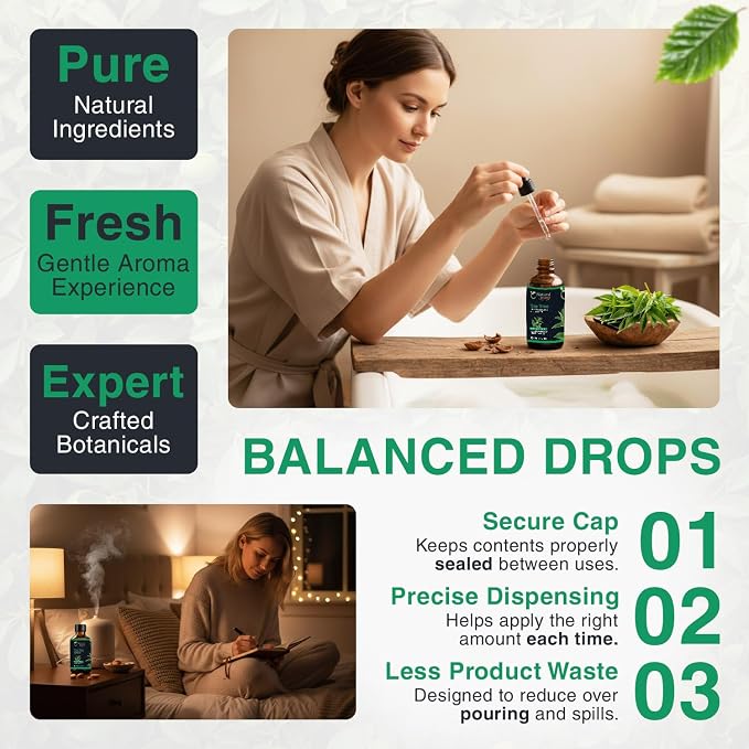 Essential Oil | Pure Aromatherapy Oil for Diffusers, Hair Growth, Skin, Scalp Care, Massage | Refreshing Hair Oil for Women & Men | Natural Essential Oil for Diffuser (Tea Tree)